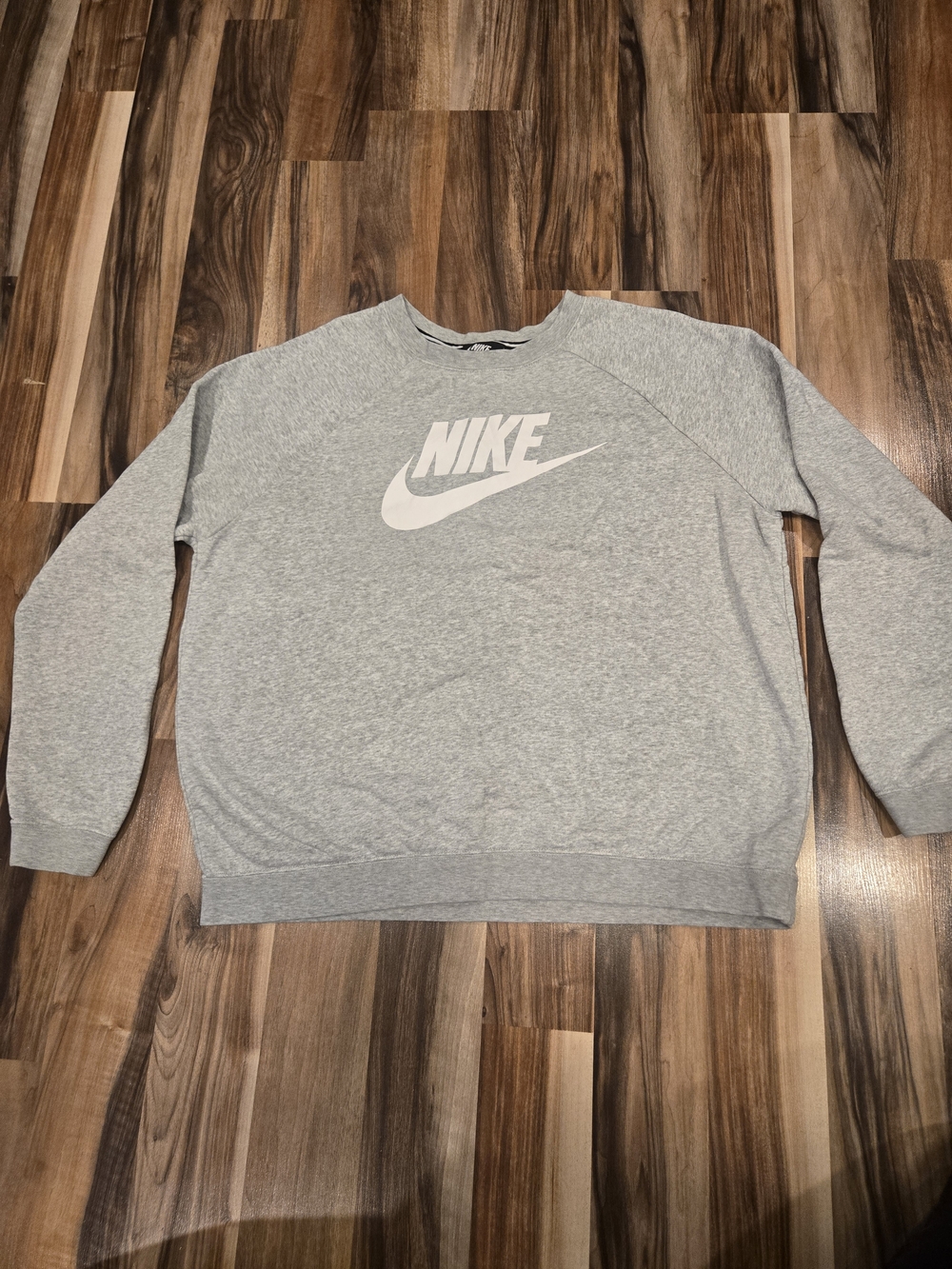Nike Light Gray Crewneck Sweatshirt with White Swoosh